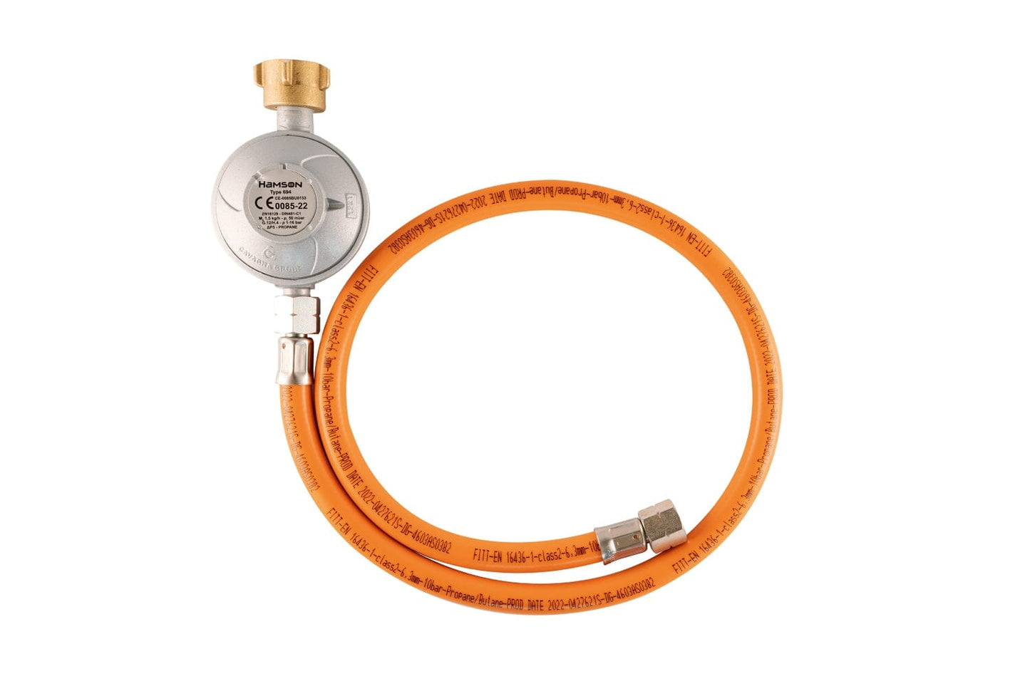 Druckminderer 50mbar + Schlauch Grillzubehör Luigi's Pizza & BBQ School