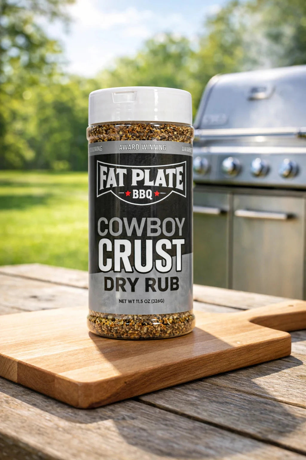Cowboy Crust Rub Fat Plate BBQ Gewürzmischung Luigi's Pizza & BBQ School 