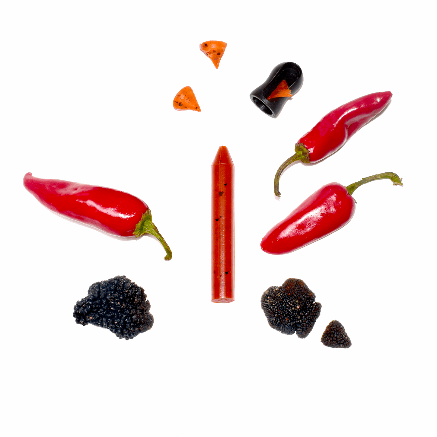 Gewürz Buntstift | Espelette-Chili & Schwarzer Trüffel mit Anspitzer Gewürzmischung OCNI Factory 