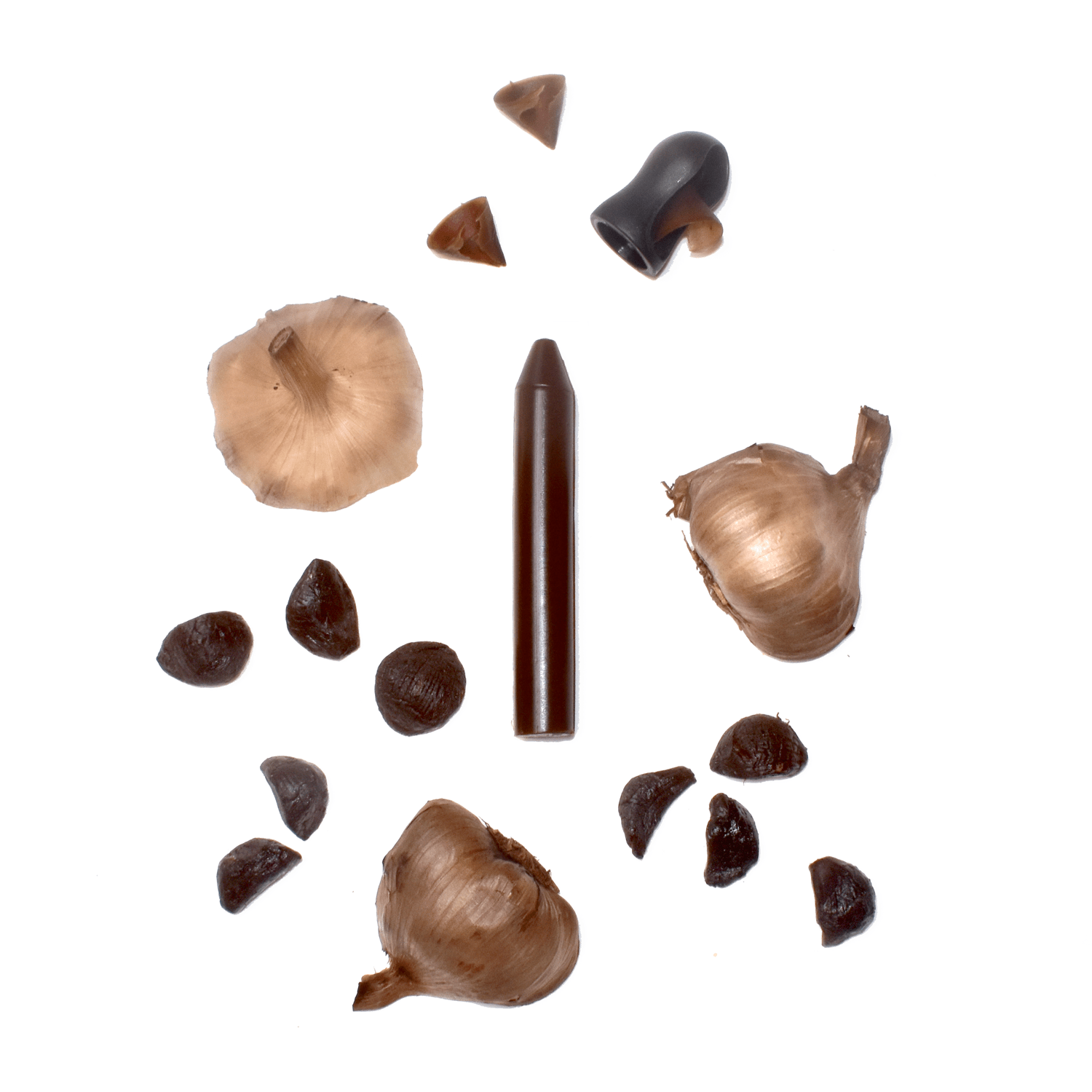 Gewürz Buntstift Geräucherter schwarzer Knoblauch - mit Anspitzer Gewürzmischung OCNI Factory 