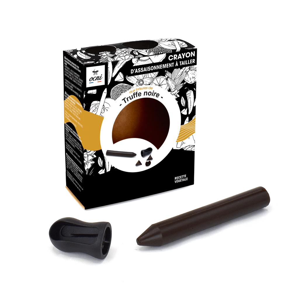 Gewürz Buntstift Schwarze Trüffel mit Anspitzer Gewürzmischung OCNI Factory 