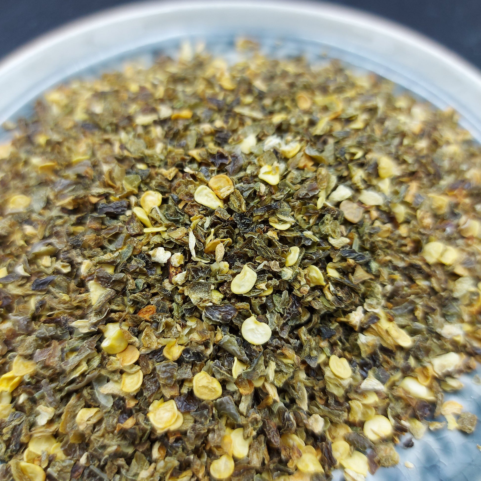 Jalapeno Grün 50 gr getrocknet & gereschrotet Chili Luigi's Pizza & BBQ School 