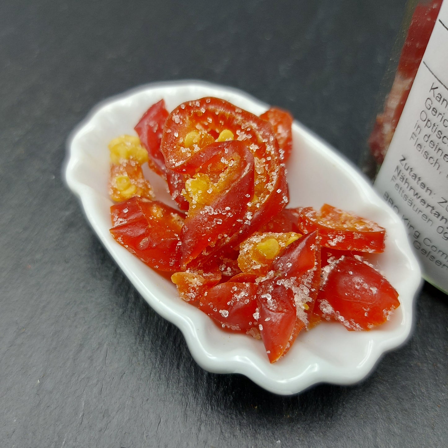 Kandierte Jalapenos Chrunchy Chili Luigi's Pizza & BBQ School 