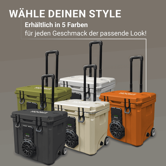 NooMii BeatRoller 35 – Kühlbox mit integriertem Bluetooth-Lautsprecher | 35L Volumen Kühlbox NooMii 