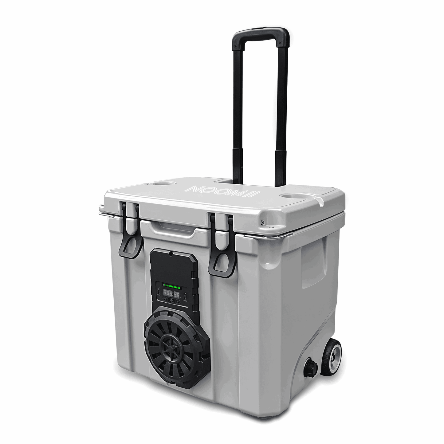 NooMii BeatRoller 35 – Kühlbox mit integriertem Bluetooth-Lautsprecher | 35L Volumen Kühlbox NooMii Light Grey 