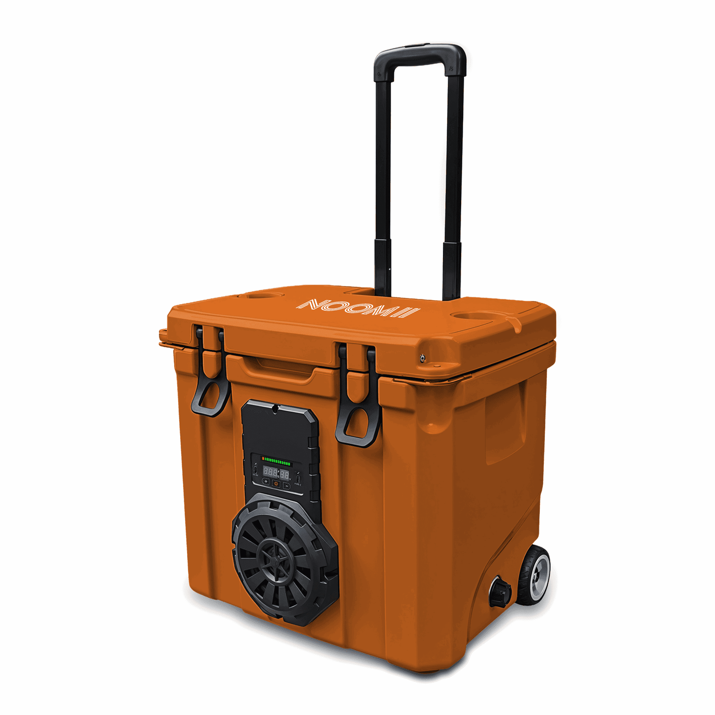 NooMii BeatRoller 35 – Kühlbox mit integriertem Bluetooth-Lautsprecher | 35L Volumen Kühlbox NooMii Orange 