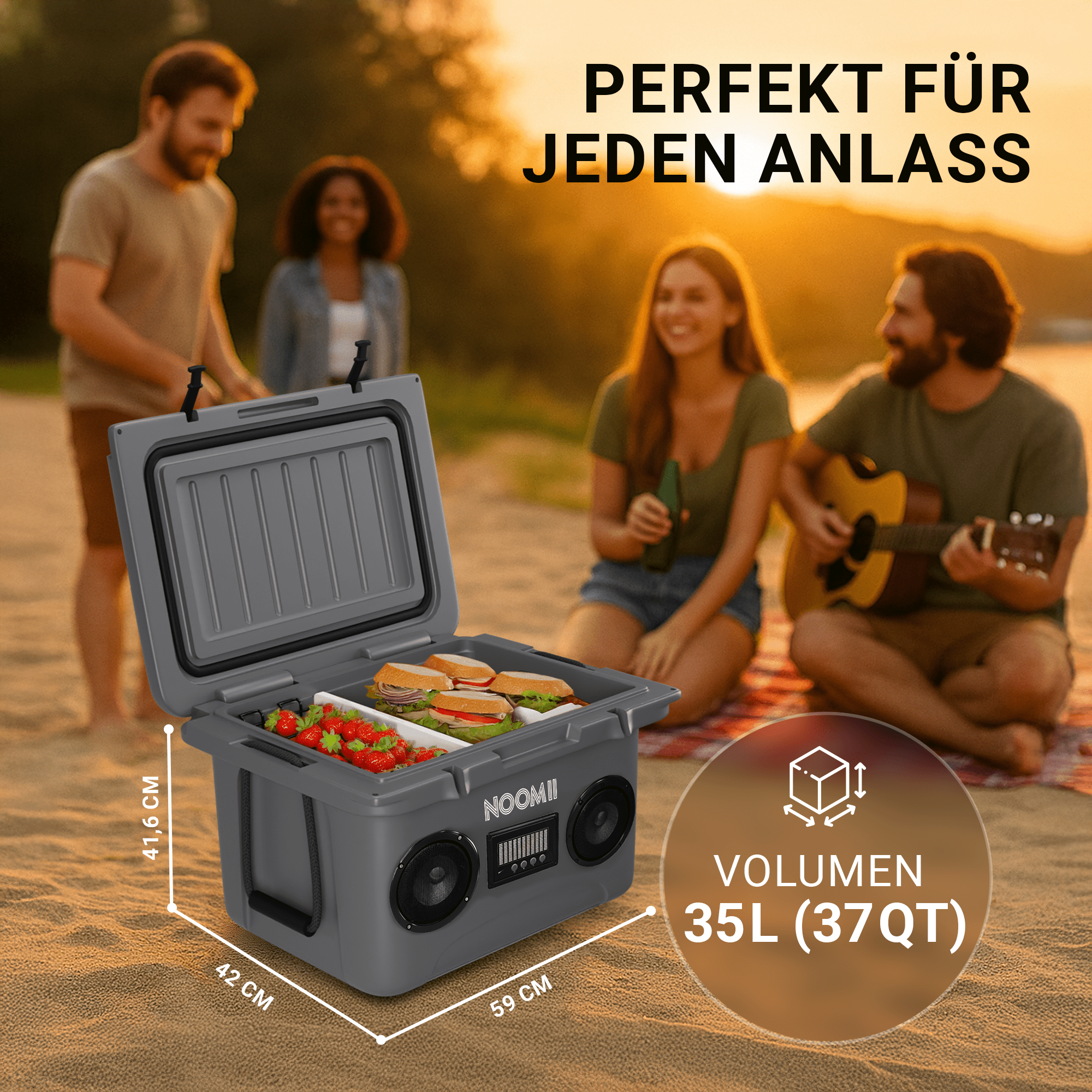 NooMii ColdBeats 35 – Bluetooth-Lautsprecher | 35L Volumen